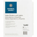 Business Source 3-Hole Punched Laser Index Tabs 16482