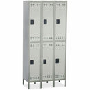 Safco Double-Tier Two-tone 3 Column Locker with Legs 5526GR