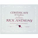 St. James&reg; Elite&trade; Certificates. White Linen with Deco S 83425