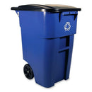 Rubbermaid Brute Recycling Rollout Container with Lid 9W2773BLUE