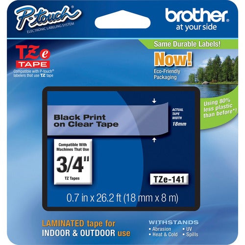 Brother P-Touch TZe Flat Surface Laminated Tape BRTTZE141