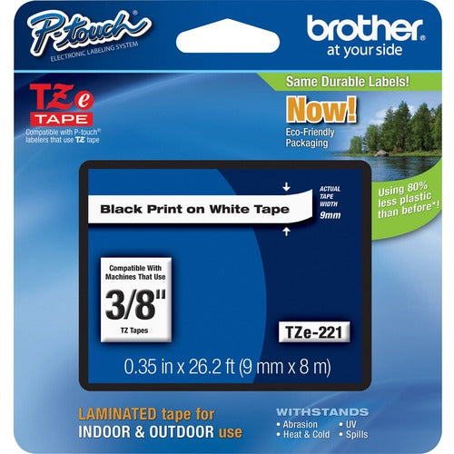 Brother P-touch TZe Laminated Tape Cartridges BRTTZE221