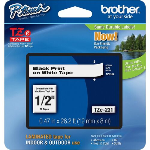 Brother P-touch TZe Laminated Tape Cartridges BRTTZE231