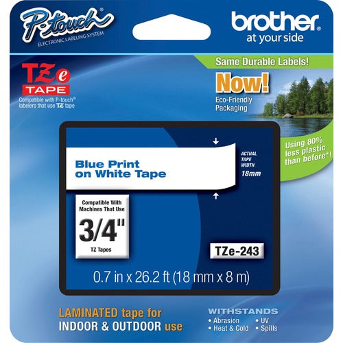 Brother P-Touch TZe Flat Surface Laminated Tape BRTTZE243