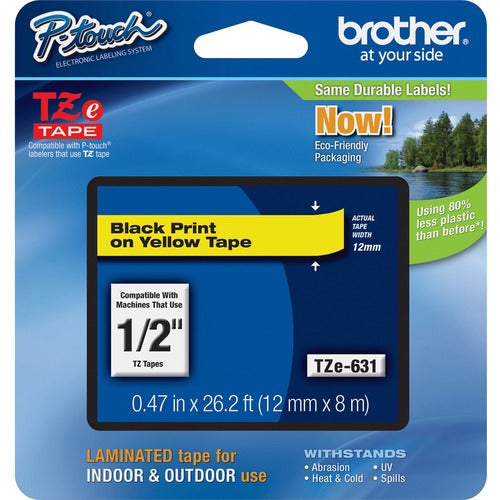 Brother P-touch TZe Laminated Tape Cartridges BRTTZE631