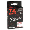 Brother TZe Red on White Label Tape TZE222