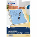 Avery Durable Plastic Write-On Dividers 5-1/2" x 8-1/2" , 5  16180