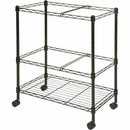 Lorell 2-Tier Wire Mobile File Cart 45650