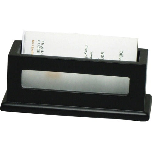 Victor Midnight Black Collection Wood Business Card Holder VCT11565