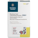 Business Source 5 mil Business Card Laminating Pouches 20861