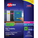 Avery High Visibility Removable ID Labelsfor Laser and Inkje 06476