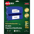 Avery White Multipurpose Labels Removable 2" x 4" 06468