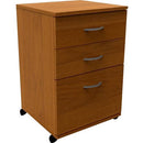 Nexera Essentials Mobile Filing Cabinet, 3-Drawer, Cappuccino 8092