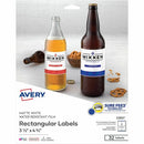 Avery Durable White Rectangle Film Labels 4-3/4" x 3-1/2" ,  22827