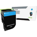 Lexmark Unison 800S2 Standard Yield Laser Toner Cartridge - Cyan  80C0S20