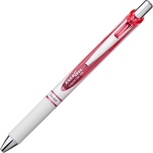 Pentel EnerGel Pink BCA Ribbon Pearl Retractable Liquid Gel Pen PENBL77PWP