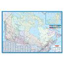 CCC Laminated Detailed Canada Wall Map 80007