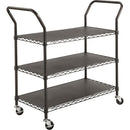 Safco 3-shelf Wire Utility Cart 5338BL