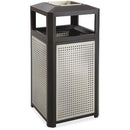 Safco Evos Ash Tray 15-gal Steel Waste Receptacle 9933BL