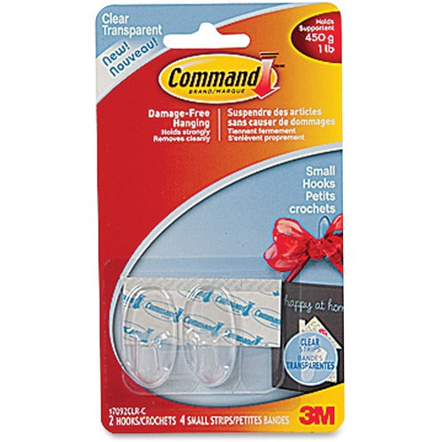 Command Clear Small Hooks MMM17092CLRC