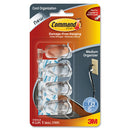 3M Cord Clips, Medium, 5 Adhesive Strips, 4/PK, Clear 17301CLRC