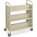 Safco Steel Shelf Double-Sided Book Carts, 6-Shelf Cart 5357SA