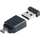 Verbatim 16GB Nano USB Flash Drive with USB OTG Micro Adapter - B 49821