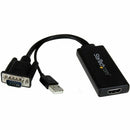 StarTech.com VGA to HDMI Adapter with USB Audio & Power - Portabl VGA2HDU