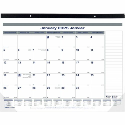 Blueline Blueline Net Zero Carbon Monthly Desk Pad Calendar BLIC177847B