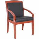 Lorell Sloping Arms Wood Frame Guest Chair 20014