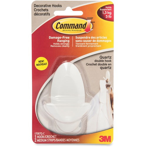 Command Adhesive Double Hanging Hook MMM17087QC