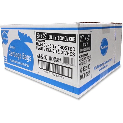 Ralston 8 Micron Frosted Trash Bags RLS283290