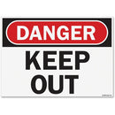 U.S. Stamp & Sign OSHA Danger Keep Out Safety Sign 5491