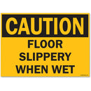 U.S. Stamp & Sign OSHA Slippery When Wet Sign 5494