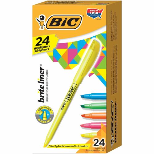 BIC Brite Liner Highlighters BICBL241AST