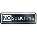 Headline No Soliciting Window Sign 9435