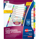 Avery Ready Index&reg; Customizable Table of Contents Divide 11843