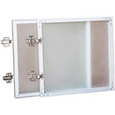 Lorell Wall-Mount Hutch Frosted Glass Door 59576
