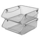 Lorell Mesh Stacking Storage Bin 84243