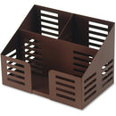 Lorell Stamped Steel 3-Compartment Desktop Organizer 84253