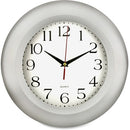 Artistic Round Frame Wall Clock, 11" , Silver 6409