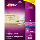Avery Rectangle Clear Labels8-1/2" x 11" , for Laser/Inkjet  7665