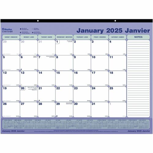 Blueline Blueline Monthly Desk Pad Calendar BLIC181731BV