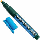 Pentel Arts Wet Erase Chalk Marker, Small Chisel Tip, Blue Ink SMW26C