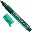 Pentel Arts Wet Erase Chalk Marker, Small Chisel Tip, Green Ink SMW26D