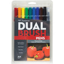 Tombow Dual Brush Art Pen 10-piece Set - Primary Colours 56167