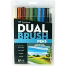 Tombow Dual Brush Art Pen 10-piece Set - Landscape Colours 56169