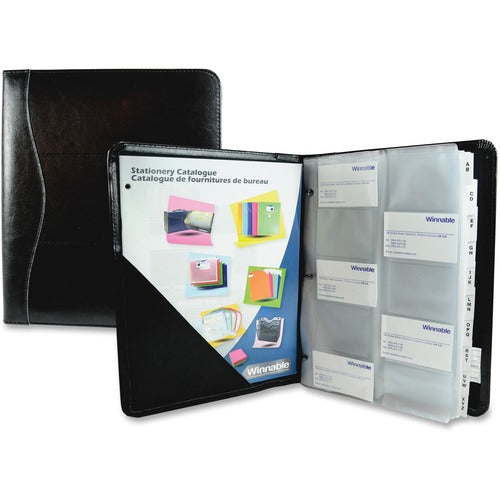 Winnable Large Leather Business Card Binder WNNBCH200L