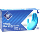 Safety Zone Powder Free Blue Nitrile Gloves GNPRLG1A