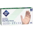 Safety Zone Powder Free Clear Vinyl Gloves GVEPMD1C